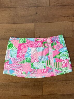 Lilly Pulitzer Size Small Kohala Skirt Cover Up Multi Crazy Quilt Floral Print S